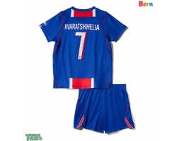 Paris Saint-Germain Khvicha Kvaratskhelia #7 Replika Babytøj Hjemmebanesæt Børn 2026-27 Kortærmet (+ Korte bukser)
